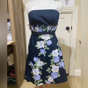 Strapless blue Loft dress